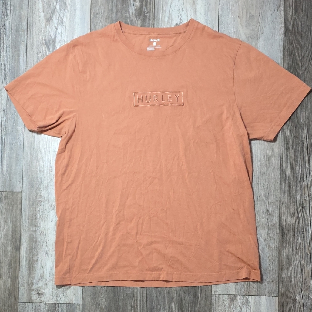 Hurley Men's Classic Embroidered Box Logo 100% Cotton Tee Shirt Sz XL